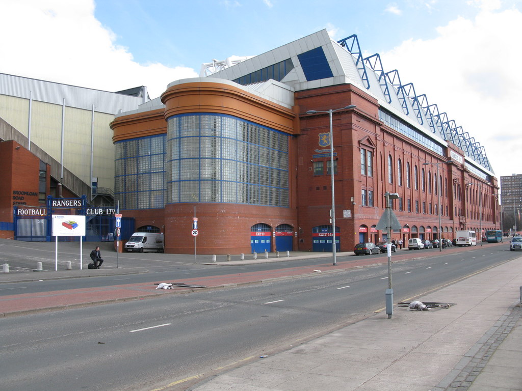 Outside view of Ibrox Stadium home of Rangers FC